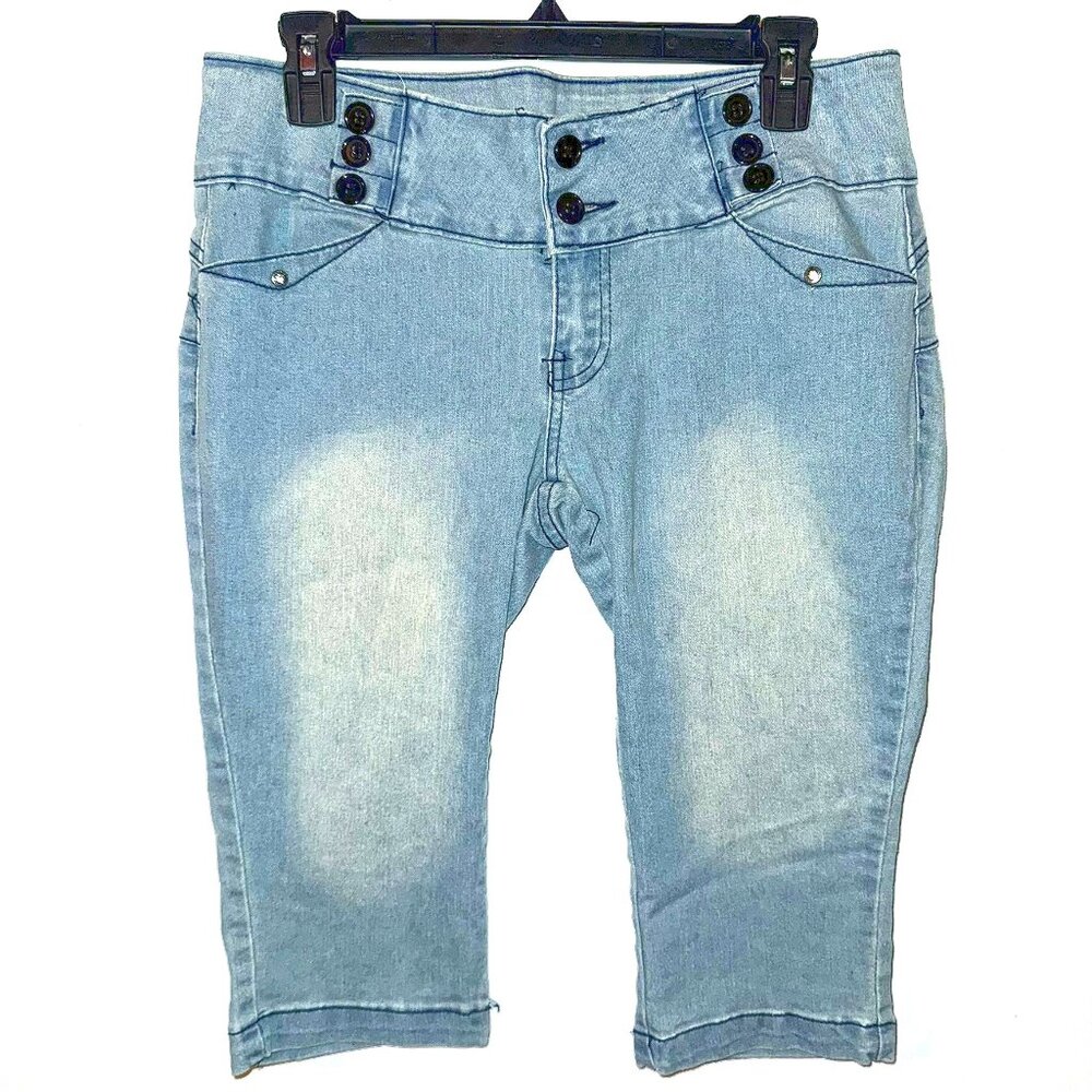 Vintage Y2K Pasion Faded Jean Capris Size 13